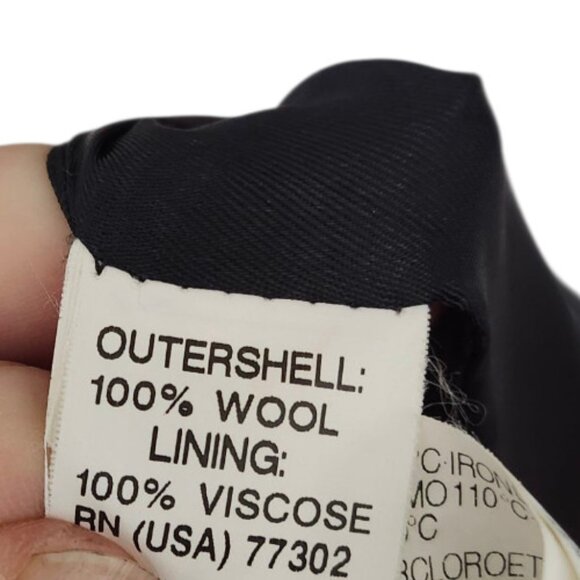 ZARA Style Black Wool Cape Coat – Double Breasted, High Collar, Elegant Fall Out - Picture 8 of 8